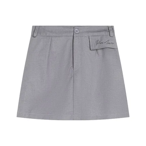 Ice Cream And Whale Повседневные короткие юбки Женские Серый