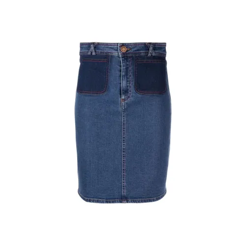 SEE BY CHLOE Синие Женские Джинсовые Короткие Юбки
