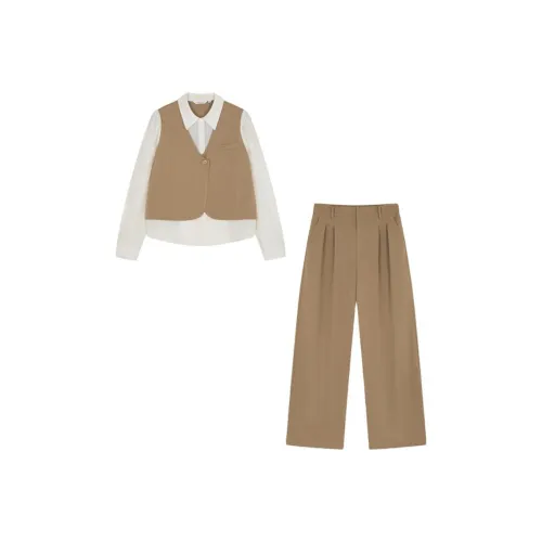 Mo Han Yi Mei Повседневный костюм женский цвет хаки