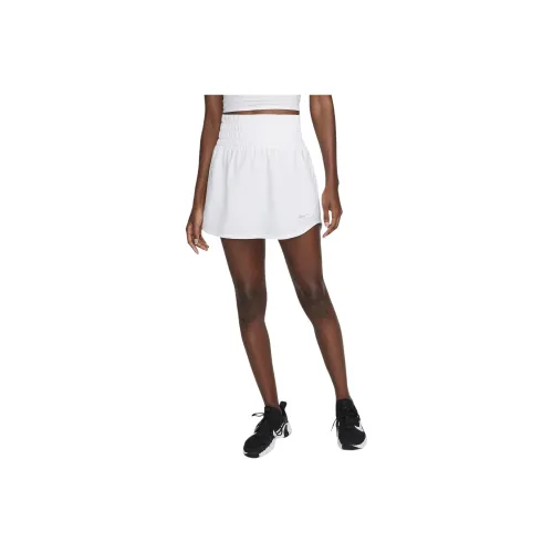 Nike Clothing Dri Fit Ультра Высокая талия Шорты-юбка Повседневные короткие юбки Женские Белые