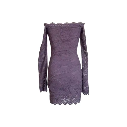 Nooidea Official Длинное платье с длинными рукавами женское фиолетовое