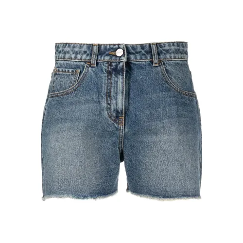 PALM ANGELS Темно-синие женские джинсовые шорты