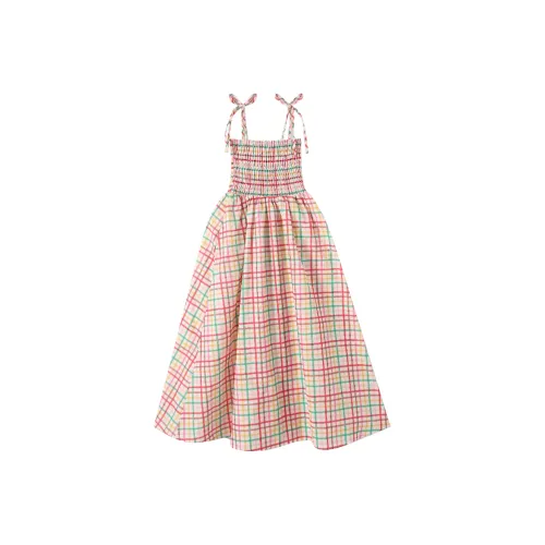 ONEPASS Slip Платье Женское Радужное Клетчатое