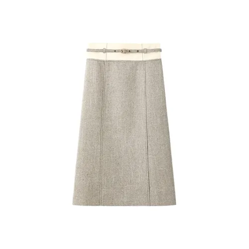 NINE WEST Полу-длинная Повседневная Длинная Юбка Женская Хаки