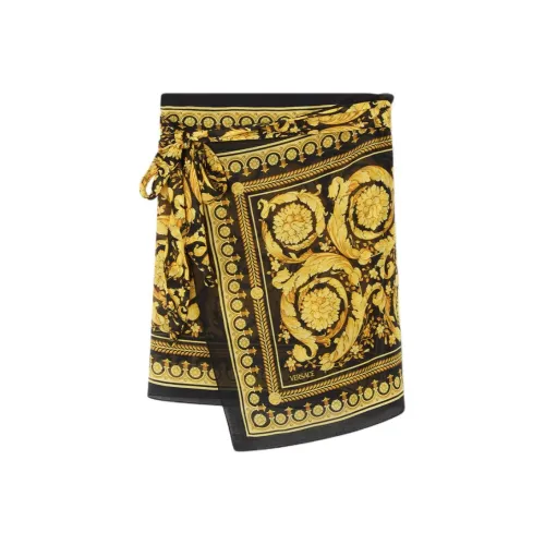 VERSACE Barocco SS24 Повседневные короткие юбки Женские Черный