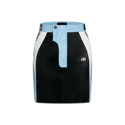 WEIRD MARKET Небесно-голубой Женские Повседневные Короткие Юбки