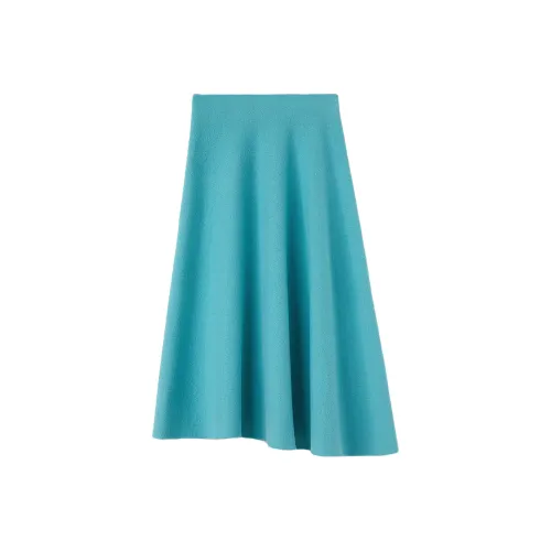 JIL SANDER Синие Женские Повседневные Длинные Юбки