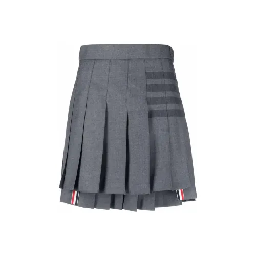 THOM BROWNE Серые Женские Повседневные Короткие Юбки