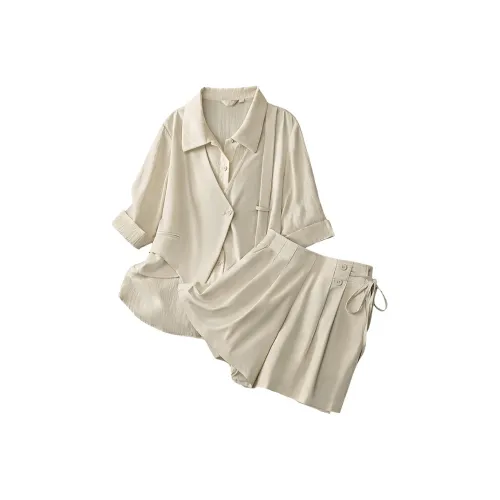 Cypress House Повседневный костюм женский абрикосовый