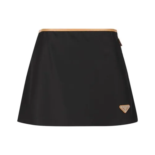 PRADA Черные Женские Повседневные Короткие Юбки