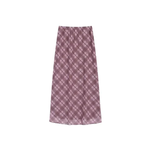ETSE Повседневный Длинный Юбка Женские Розовый