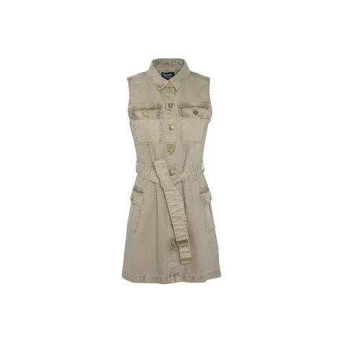 Barbour Хаки Женские Платья без рукавов