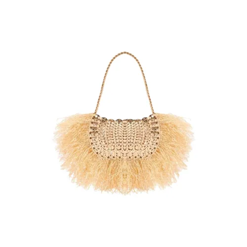 Paco Rabanne Raffia Сумка Женская Бежевая и Золотая