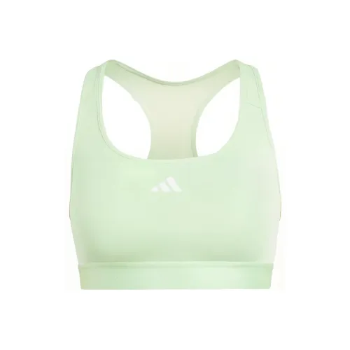 Adidas POWERREACT Тренировки Средняя поддержка HYPERGLAM Бюстгальтер Женский Зеленый