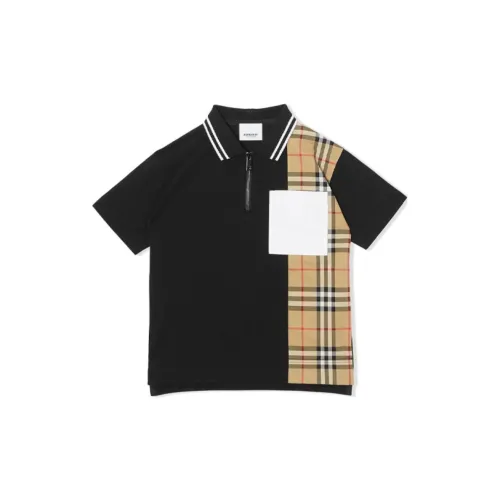 Burberry Черные Детские Рубашки T