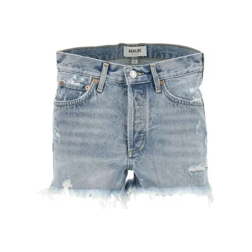 AGOLDE Джинсовый синий Женские Джинсовые шорты