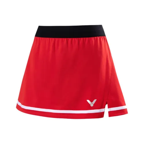Victor Повседневные короткие юбки Женские Датские Красные