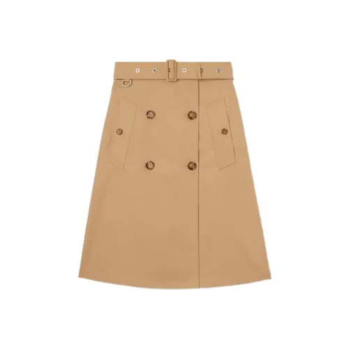 Burberry Повседневный Длинный Юбка Женские Хаки