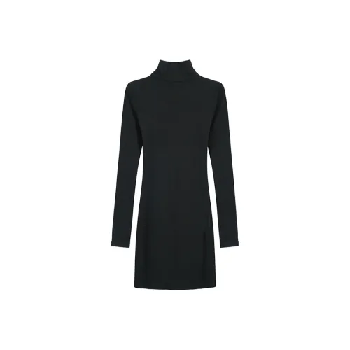 ABBY GODDESS Длинное платье с длинными рукавами женское черное