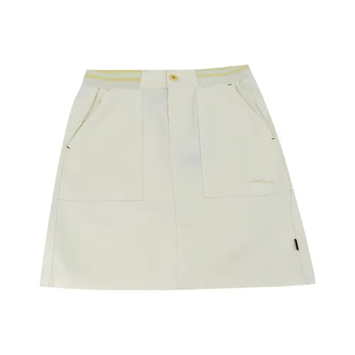 Конверс Повседневные Короткие Юбки Женские Бежево-Желтые
