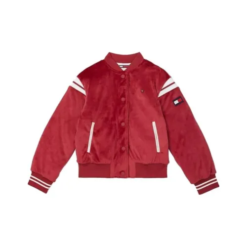 Tommy Hilfiger Детская одежда VARSITY BOMBER Куртка Куртки Глубокое море Розовый Куртки Пальто Детский Красный