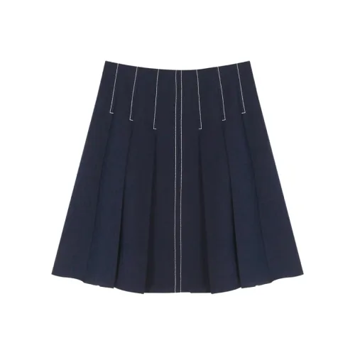 VEGA CHANG Повседневные короткие юбки Женские Темно-синий