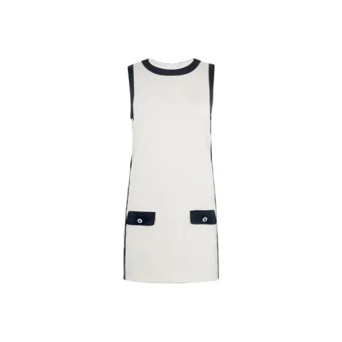 XG Без рукавов Платье Женское Белое