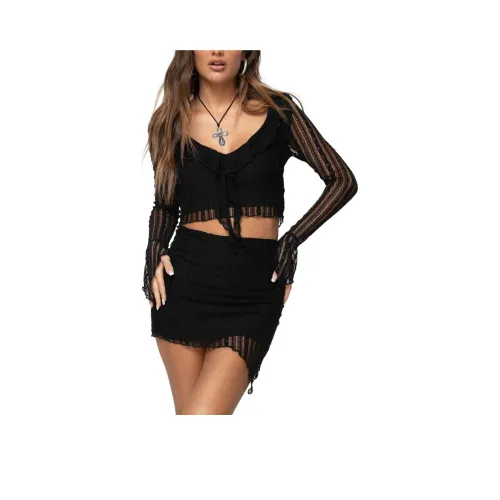 PRINCESS POLLY Нероли FRILL Комплект Юбка Женская Черный Черный