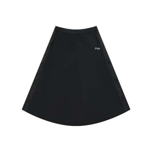 FILA Темно-черные Женские Повседневные Длинные Юбки
