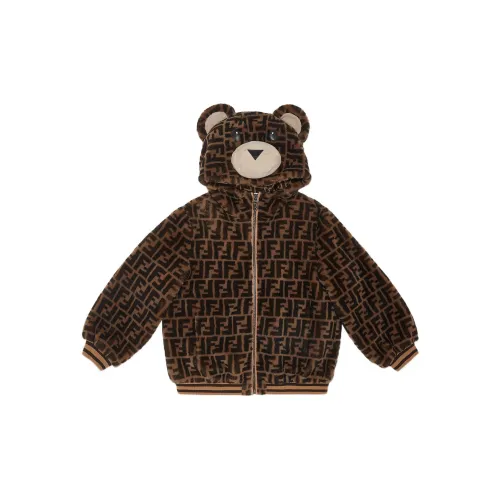 FENDI Куртки и пальто Детская одежда SS23 Коричневый Малыш