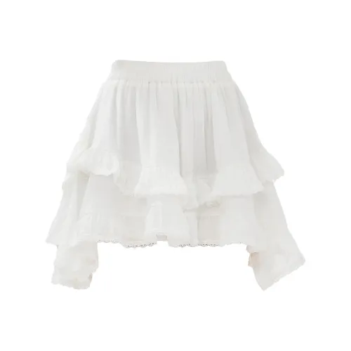 Enhanced Повседневные короткие юбки Женские Белые