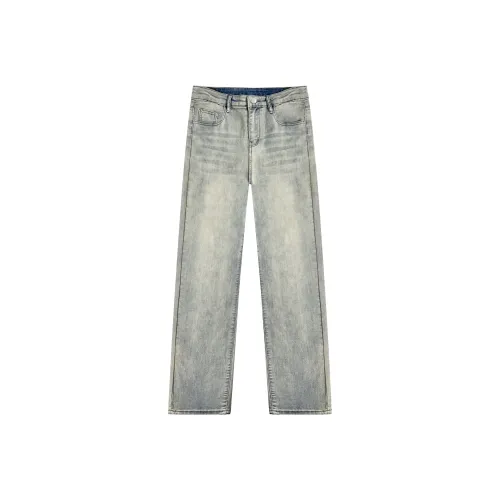 MENING Жёлтые Грязные Женские Джинсы