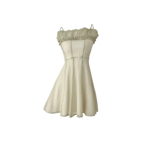 Icicofficial Slip Платье Женское Светлый Бежевый