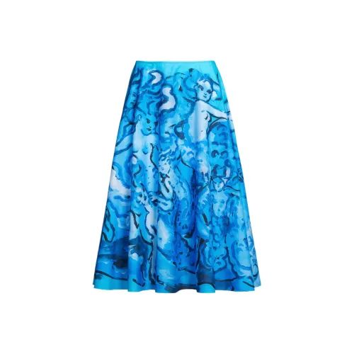 MARNI Синие Женские Повседневные Длинные Юбки