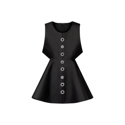 LOUIS VUITTON Без рукавов Платье Женское Черное