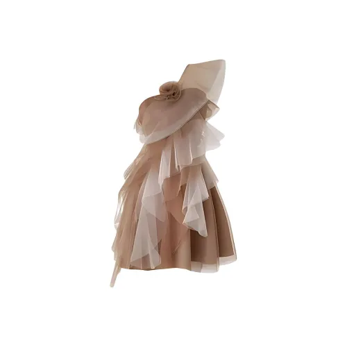 SECFLY OFFICIAL Без рукавов Платье Женское Коричневое