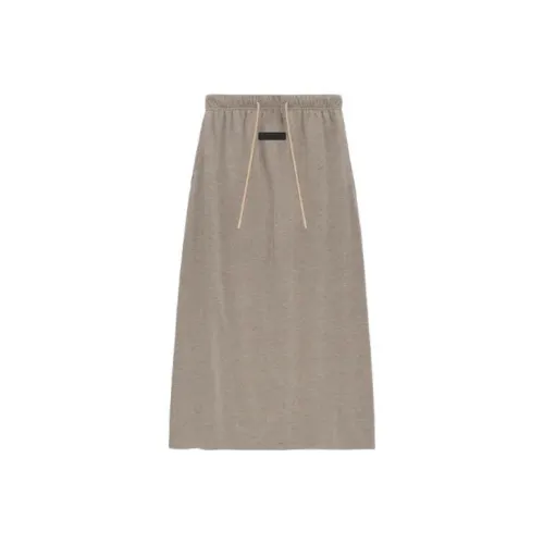 Fear of God Essentials Серый меланж/Серый меланж Женские Повседневные длинные юбки