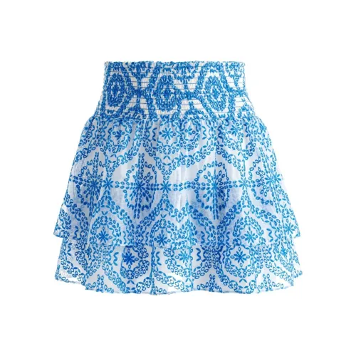 ALICE+OLIVIA SS24 Повседневные короткие юбки Женские Синий