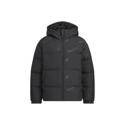 Adidas ALLOVER PRINT Хлопковый пуховик Черный Подростки
