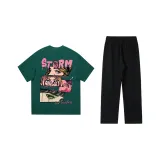 Комплект одежды (Топ из яшмы + Черные штаны)