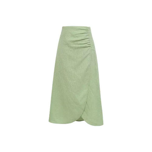 UNCLE PETERPAN Зеленая Женская Повседневная Длинная Юбка