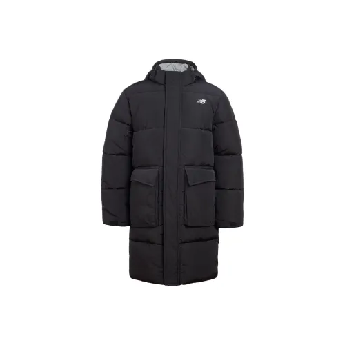 New Balance Хлопковый пуховик Longline Puffa Пальто Черный Подростки