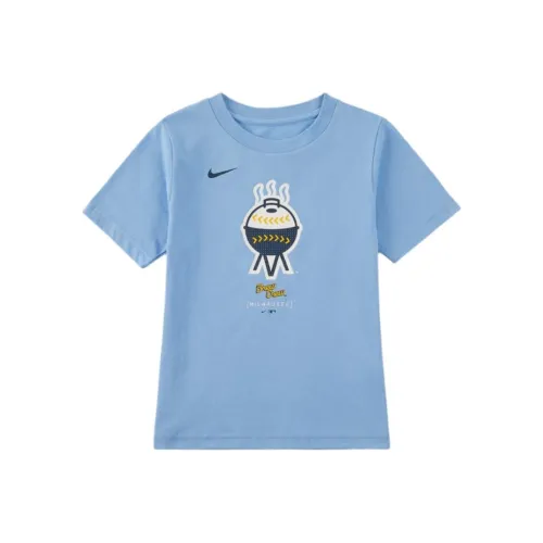 NIKE Мужество Синий Школьный возраст Футболка