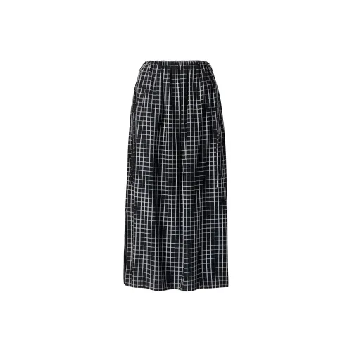 UNIQLO SS24 Повседневная длинная юбка женская черная