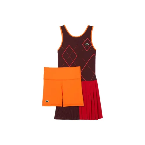 LACOSTE Комплект с юбкой Женские Бордо Оранжевый
