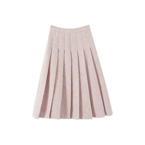 XIANGYING Повседневная длинная юбка женская розовая