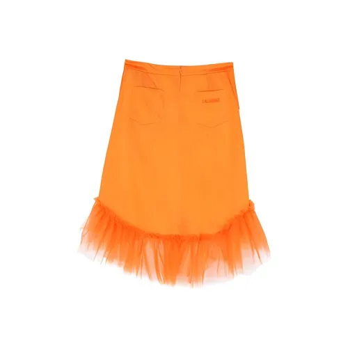 LALABOBO Апельсин Женские Повседневные Длинные Юбки