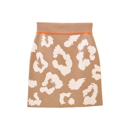 HERMES FW22 Юбка средней длины Женская Бежевая