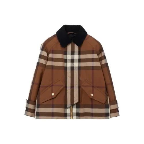Burberry Темно-кофейные Kids Куртки