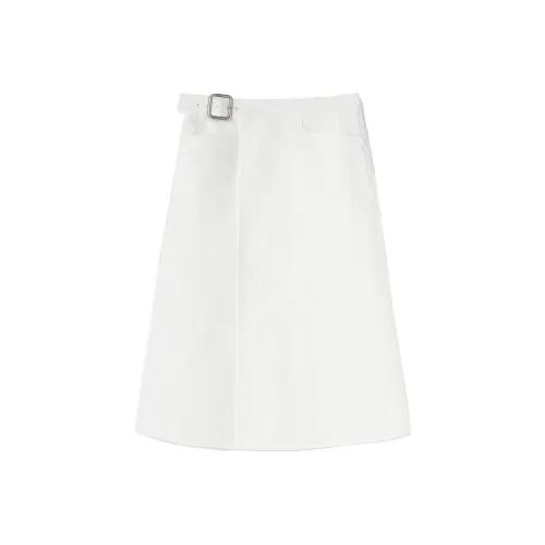 JIL SANDER Белая Женская Повседневная Короткая Юбка